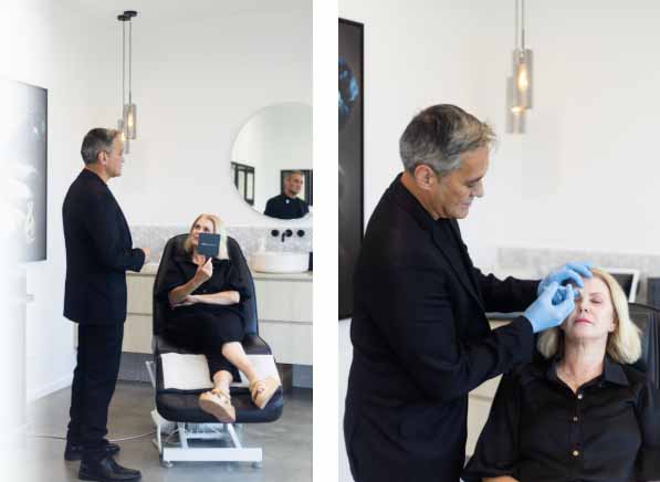 Dr. Mark Morunga applying Profhilo® on Face Doctors client